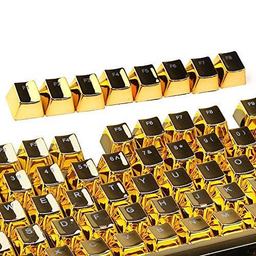 E-Element 104 Key Cherry MX Keycaps - Gold Plated - أكسسوار لوحة مفاتيح